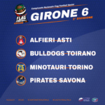 Gironi Campionato Flag Football 2023 Seconda Divisione