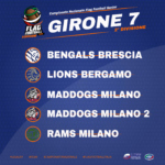 Gironi Campionato Flag Football 2023 Seconda Divisione
